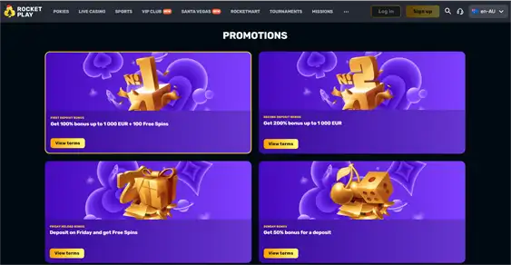 Rocketplay bonus